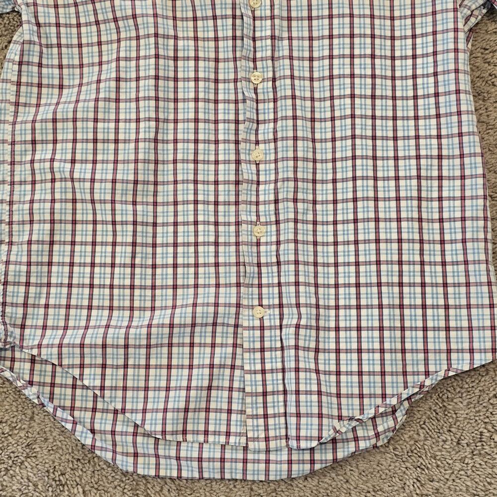 Vineyard Vines Whale Gingham Button Down Shirt Blue Red Mens S - Picture 2 of 10